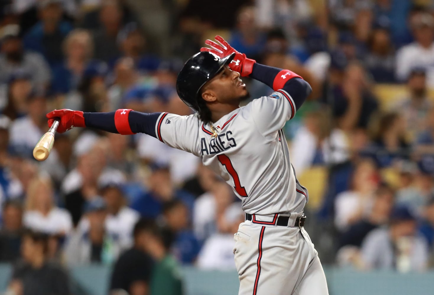 Photos: Braves shut out again, trail Dodgers 2-0 in playoffs