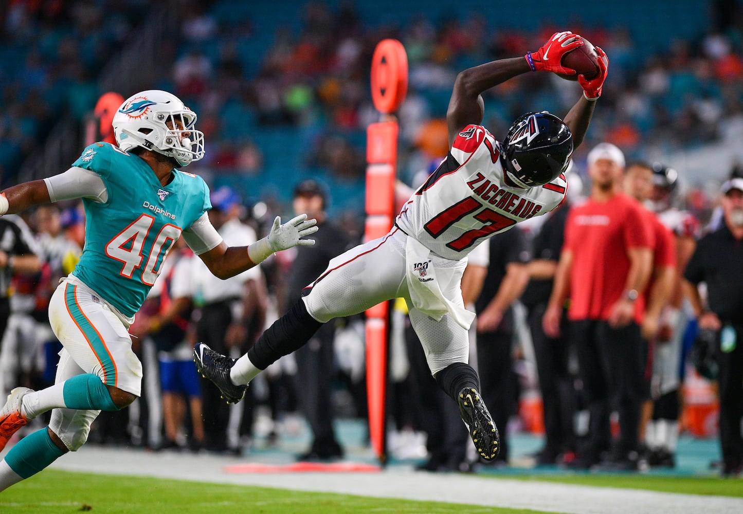 Photos: Falcons play Dolphins in exhibition