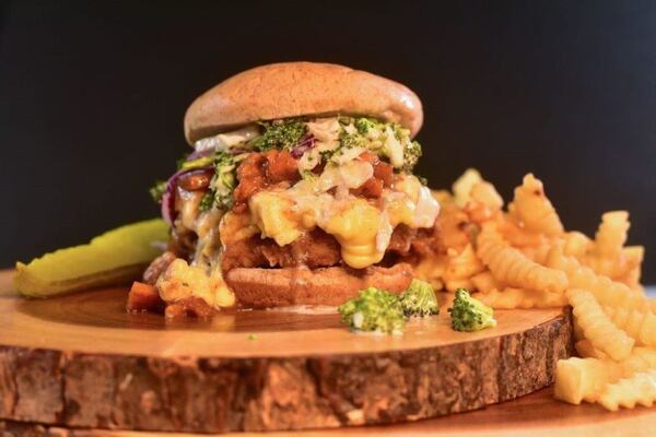 Ms. J's Cajun fried chicken sandwich.