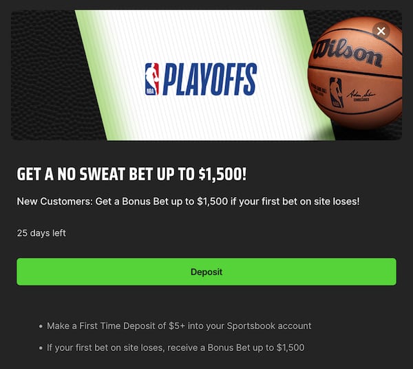 DraftKings Promo Code 1500 No Sweat Bet