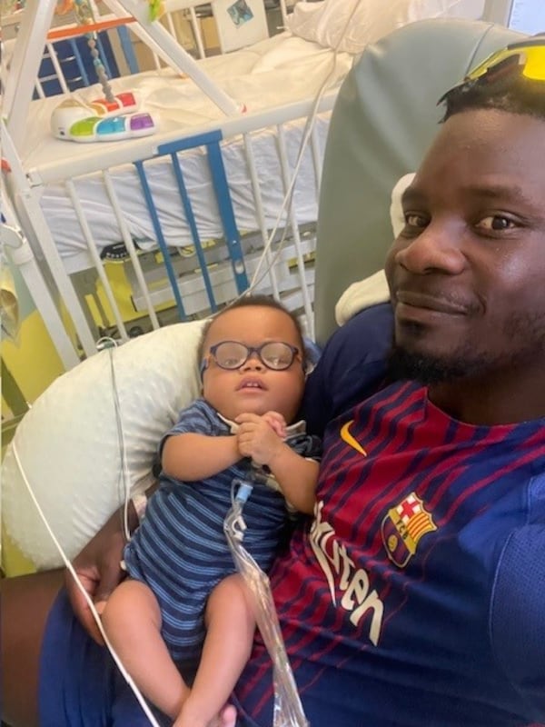 Sean Weatherspoon with Baby Kai. (Courtesy of the Weatherspoon family)