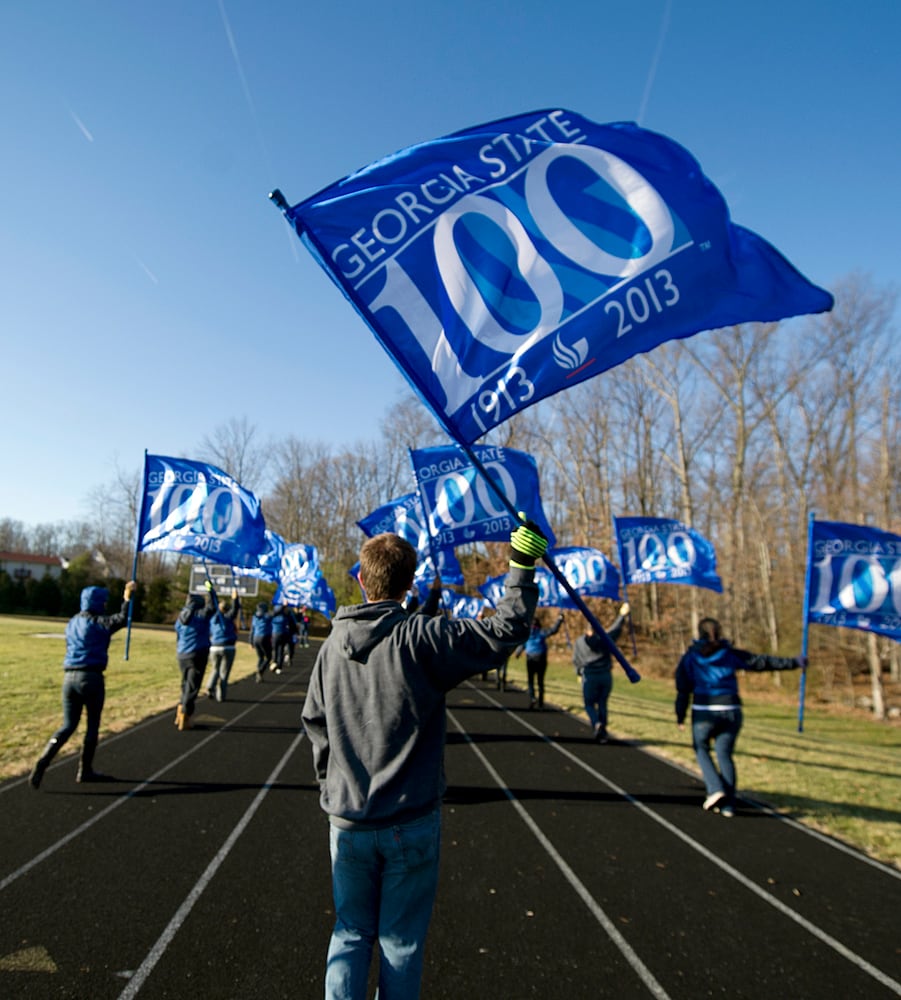 GSU Marching Band practices for the last time at Flint Hill School in Fairfax, VA.