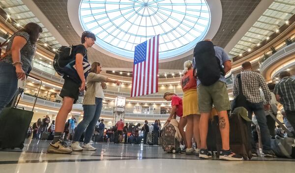 Oscar Harris designed The Atrium at Hartsfield-Jackson International Airport in 1993. 
Credit: John Spink / AJC