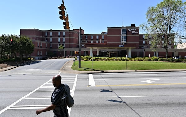 April 28, 2022 Atlanta - Exterior of Wellstar Atlanta Medical Center South on Thursday, April 28, 2022. Wellstar Atlanta Medical Center South will close the emergency department and hospital beds at its hospital in East Point in May. The facility will instead become a 24-hour clinic for urgent care and rehabilitative services. The hospital, Wellstar Atlanta Medical Center South, currently has the only ER within Fulton County south of I-20. (Hyosub Shin / Hyosub.Shin@ajc.com)