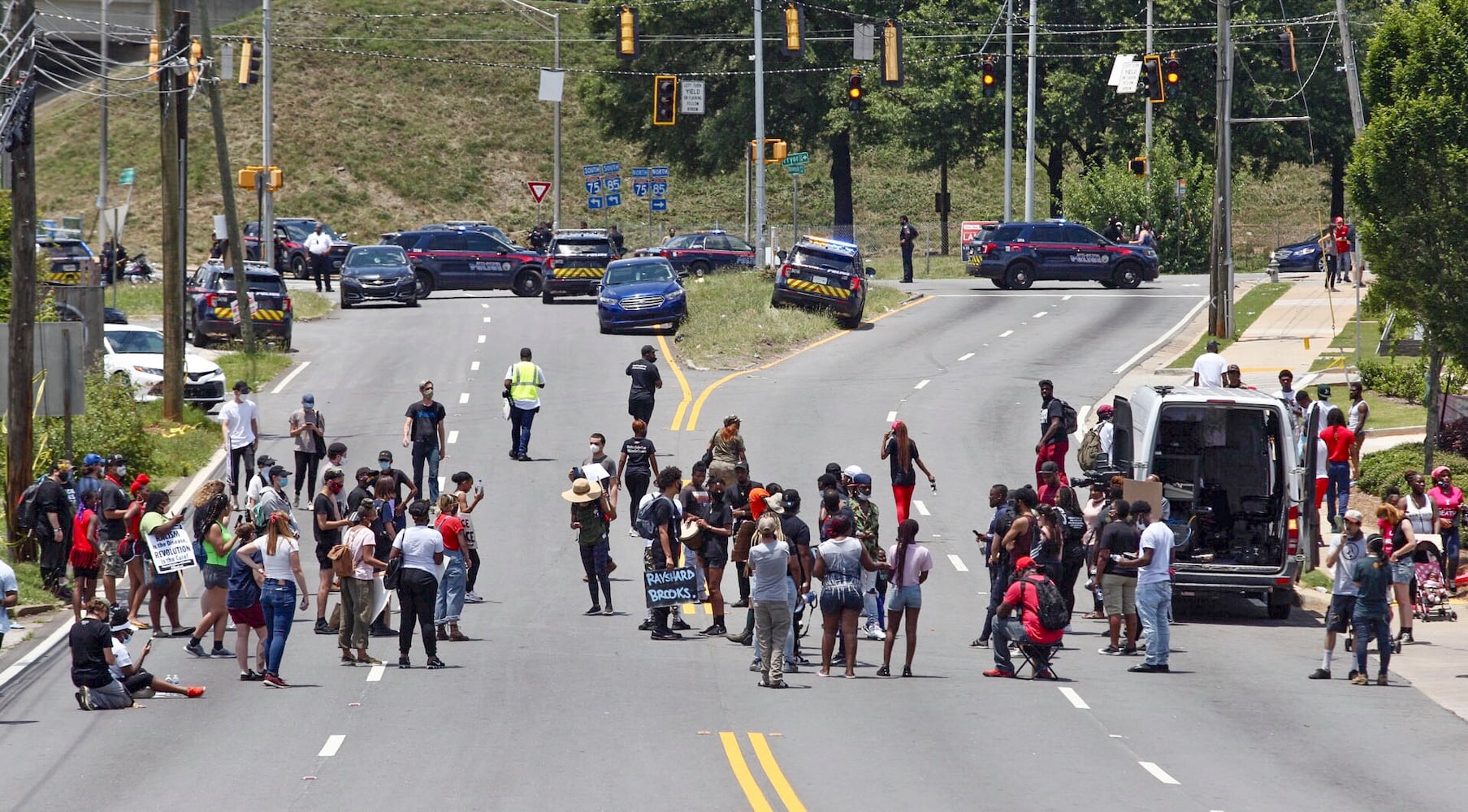 PHOTOS: Protesters gather in Atlanta over Friday’s police shooting