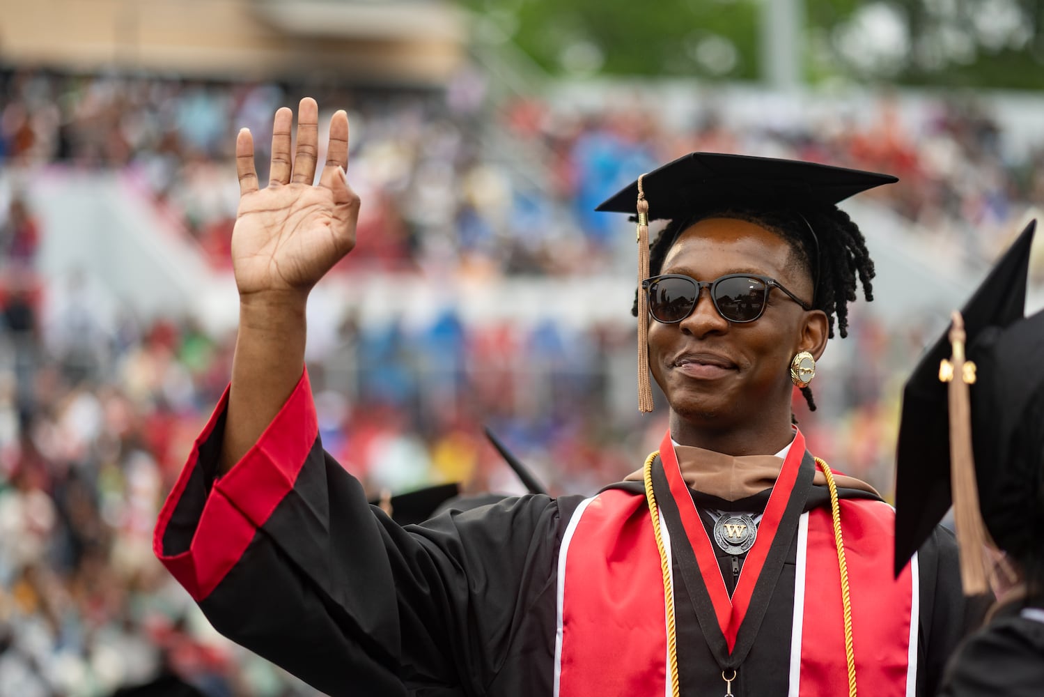 Graduates, faculty and family gather for the Clark Atlanta University 35th annual commencement convocation.