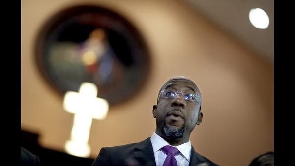 Rev. Raphael Warnock at Ebenezer Baptist Church in 2018.