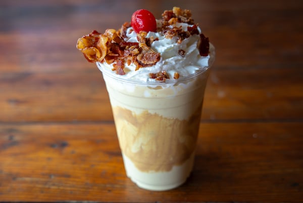 The Jimmy Carter shake at the Rookery features banana ice cream, peanut butter and crumbled chunks of bacon. Courtesy of Visit Macon