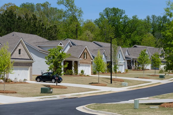 A subdivision in the proposed area of the city of Lost Mountain in Cobb County is seen on Wednesday, April 20, 2022.   (Arvin Temkar / arvin.temkar@ajc.com)