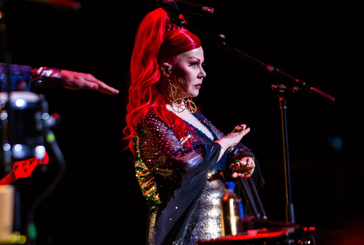 Kate Pierson of the B-52s performs on the band's farewell tour at the Fox Theatre on Friday, January 6, 2022. The band's three final Atlanta dates are Friday-Sunday, Jan. 6-8.  KC and the Sunshine Band were the special guests for the three sold-out shows. (Photo: Ryan Fleisher for The Atlanta Journal-Constitution)