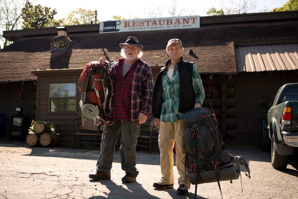 Nick Nolte and Robert Redford in a scene filmed at Louise's Restaurant near Kennesaw Mountain in Marietta. Photo: Frank Masi, SMPSP / Broad Green Pictures