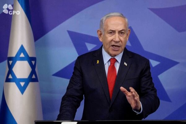 In this screen grab image from video provide by the Israeli Government Press Office, Israeli Prime Minister Benjamin Netanyahu makes a televised statement Tuesday, Nov. 26, 2024, in Jerusalem, Israel. (Israeli Government Press Office via AP)