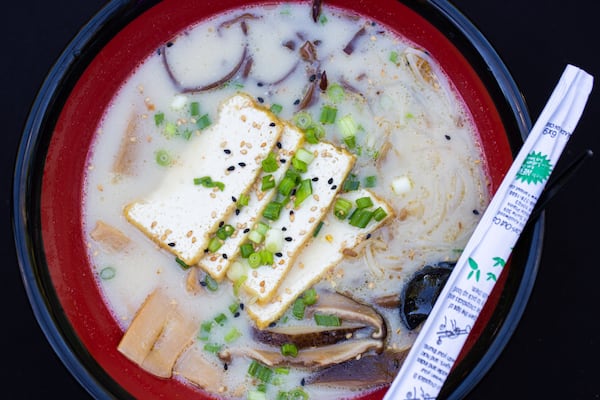 You can get ramen with kale noodles from Lifting Noodles at the Qommunity micro food hall. Ryan Fleisher for The Atlanta Journal-Constitution