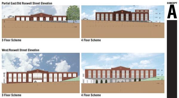 A mock up of the city's proposed Site A parking lot.