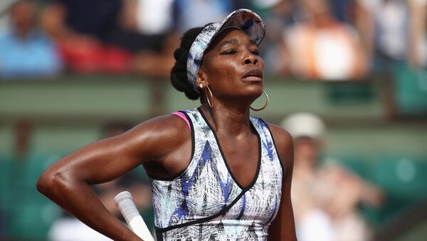 Venus Williams pictured June 4, 2017 during day eight of the French Open at Roland Garros.