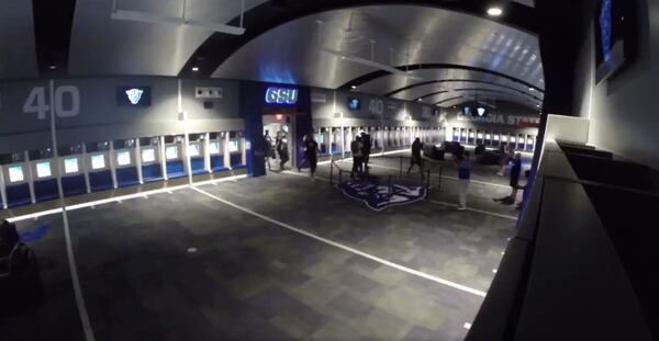 Panthers locker room inside Georgia State Stadium - formerly Turner Field.