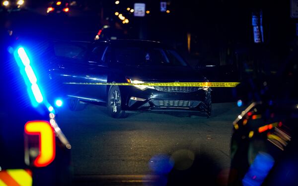 Police said suspects in a stolen Kia shot two people Wednesday evening.