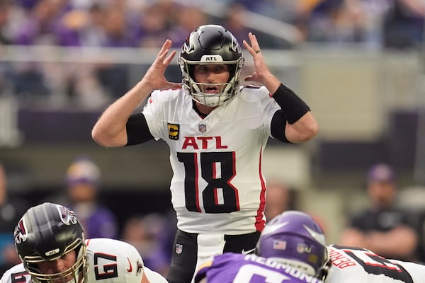 Falcons quarterback Kirk Cousins during last week's loss to the Vikings.