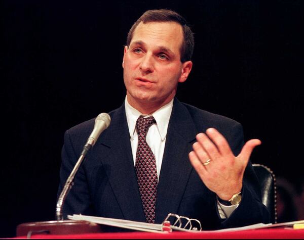 Louis Freeh was FBI director during the agency’s investigation of the Olympic Park bombing in Atlanta in 1996, which initially focused on security guard Richard Jewell. The FBI subsequently dropped Jewell as a suspect but not before his name was broadcast worldwide as a suspect. Jewell sued The Atlanta Journal-Constitution and other media for their coverage. The case against the AJC was ultimately dismissed after Georgia courts ruled that its coverage was accurate even if the FBI was wrong to suspect Jewell. RICK MCKAY / COX STAFF PHOTO