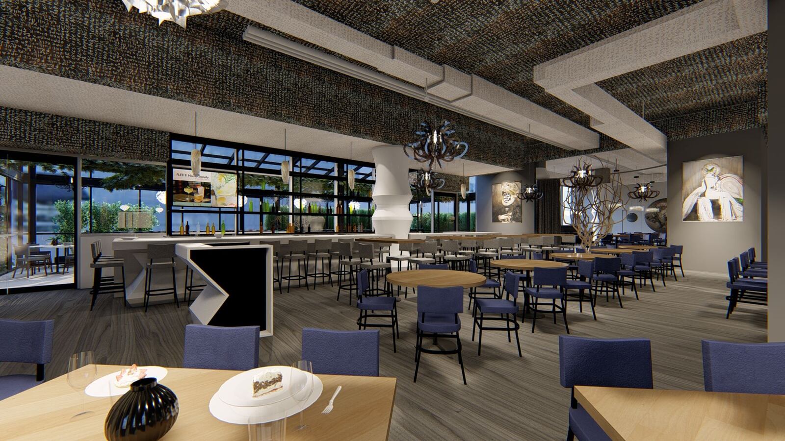 Rendering of the interior of 5Church Buckhead. / Architect: Erik Lewitt, Plexus Research & Design