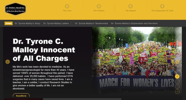 Tyrone C. Malloy’s website, at TyroneMalloy.com, purports to give “the explanation & truth” about his Medicaid fraud case.