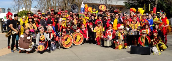 Performing live at the Super Bowl 2019, the Seed & Feed Marching Abominable entertained thousands. Courtesy of Alan Sandercock