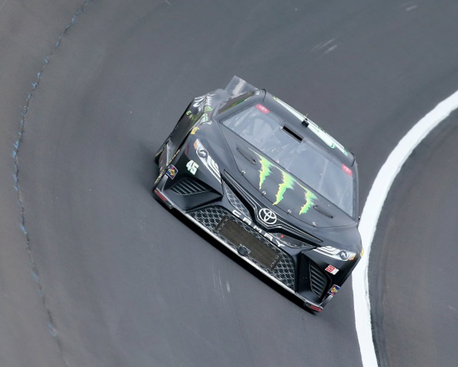 Testing the new surface at AMS. Photo courtesy of Atlanta Motor Speedway.