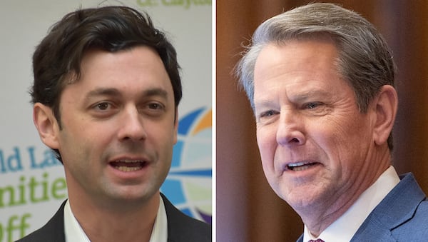 U.S. Sen. Jon Ossoff, D-Ga., and Republican Gov. Brian Kemp of Georgia. (AJC file photos)