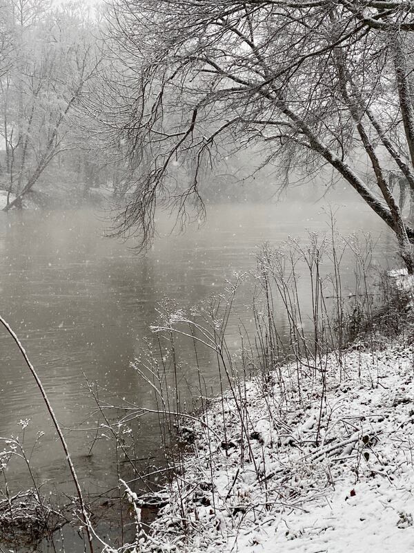 Keith Compton sent this photo he called "Snow day on the the river."