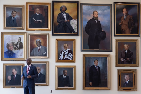 Dean Lawrence Carter walks through the newly renovated Martin Luther King Jr. International Chapel on the Morehouse College campus Tuesday, October 11, 2022.  Steve Schaefer/steve.schaefer@ajc.com)