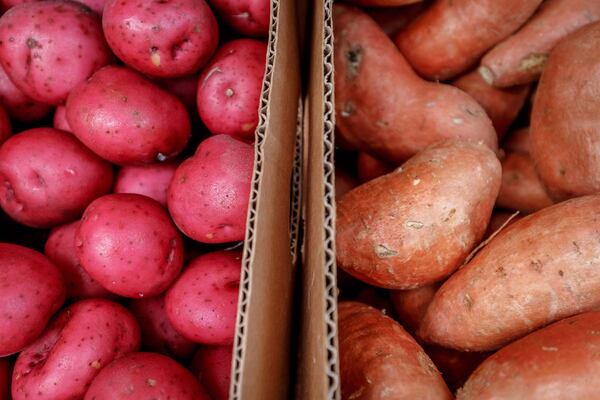 A selection of some of the potatoes that are available at The Breakers mini-green market.