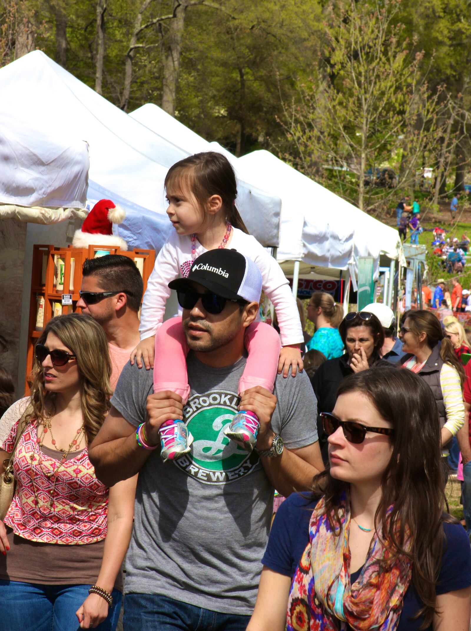 A youngster gets a bird’s eye view of the Sandy Springs Artsapalooza. 
(Courtesy of the Atlanta Foundation for Public Spaces)