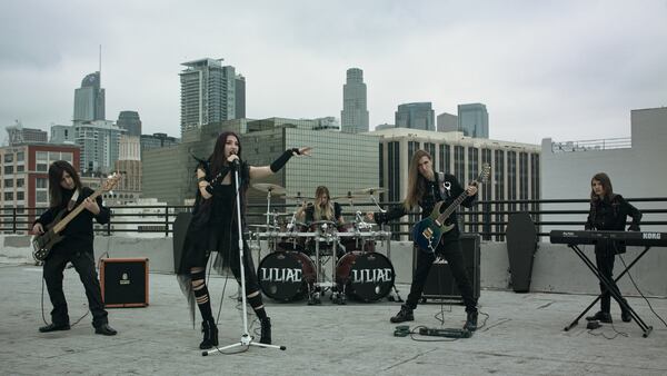 Liliac on the set of their video for "We Are the Children."