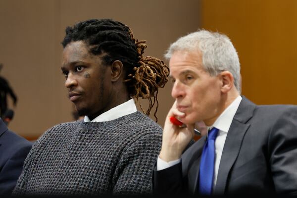 Atlanta rapper Young Thug (left), whose real name is Jeffery Lamar Williams, walked out of the Fulton County Jail last November after he was sentenced to time served and 15 years probation.