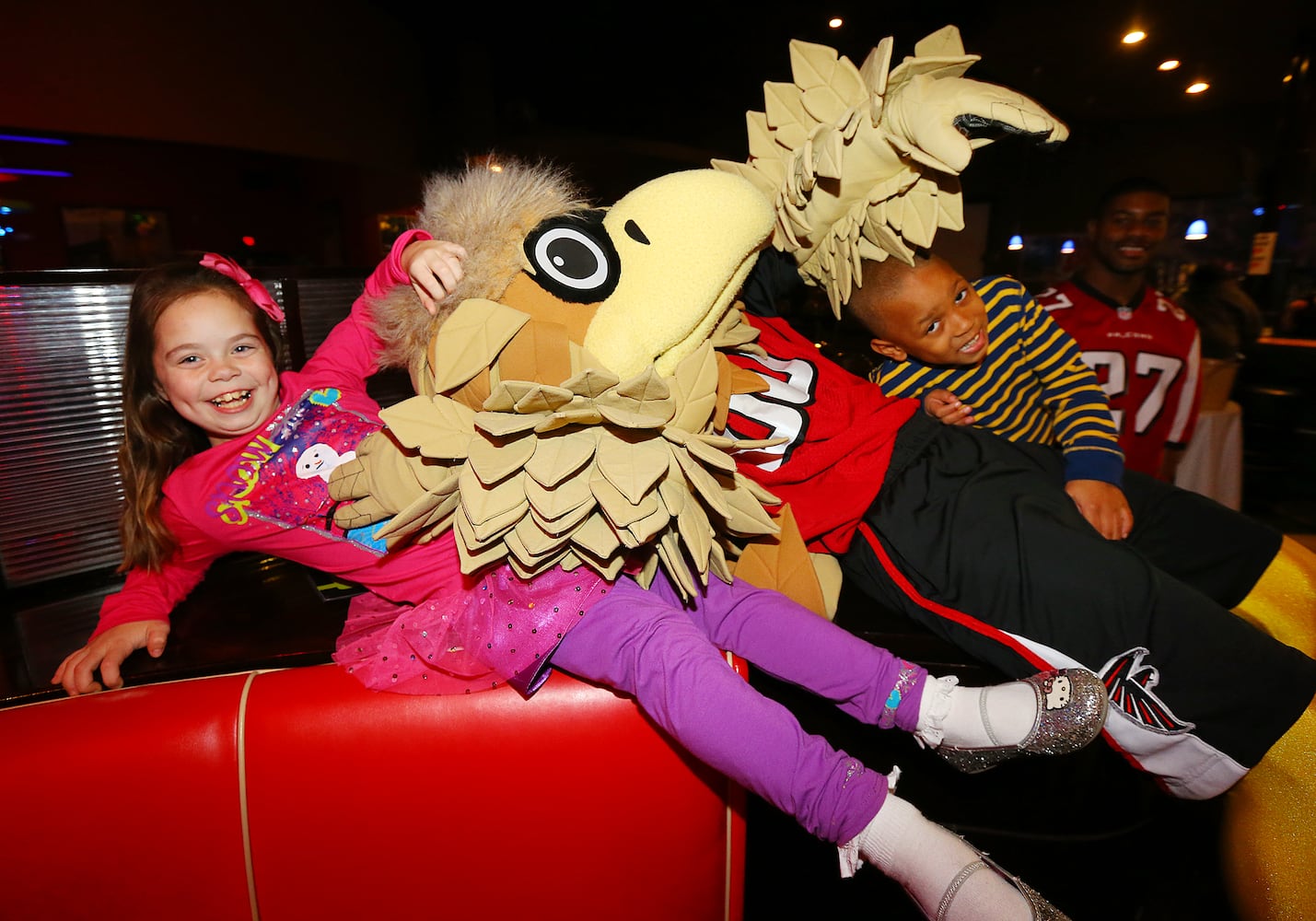 Bowling with the Atlanta Falcons