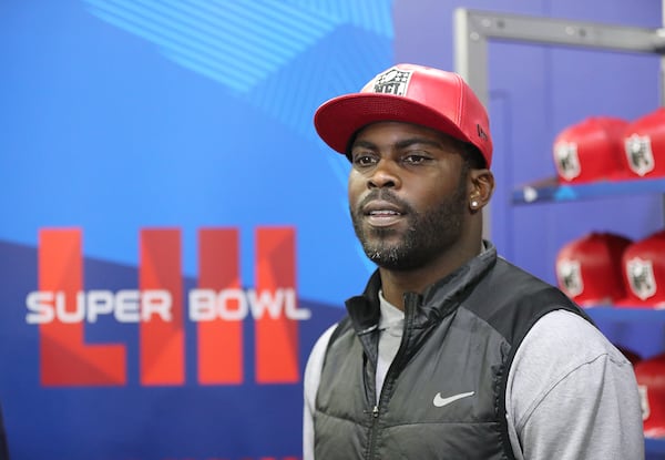 Former Falcons and Eagles quarterback Michael Vick was in Atlanta for the Super Bowl.