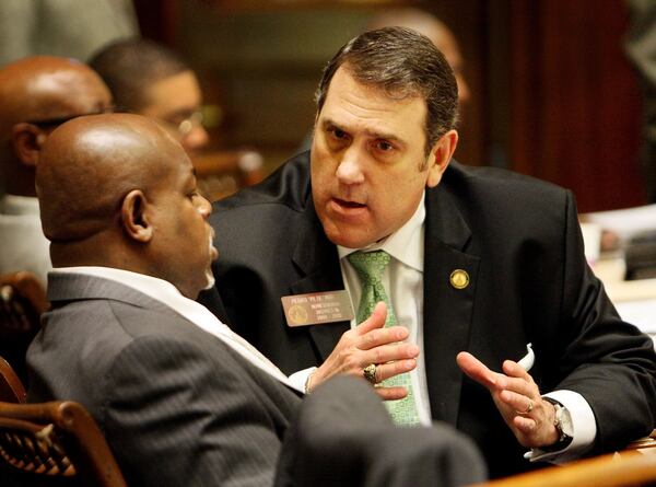 State Rep. Mike Glanton (left, D-Jonesboro) touted his influence in the Georgia Legislature when he contacted Atlanta Public Schools officials in April to save a $1.1 million contract with his private employer, Global Teachers Research and Resources. PHIL SKINNER / AJC