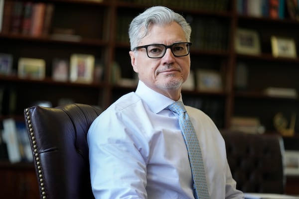 FILE - Judge Juan M. Merchan sits for a portrait in his chambers in New York, March 14, 2024. (AP Photo/Seth Wenig, File)