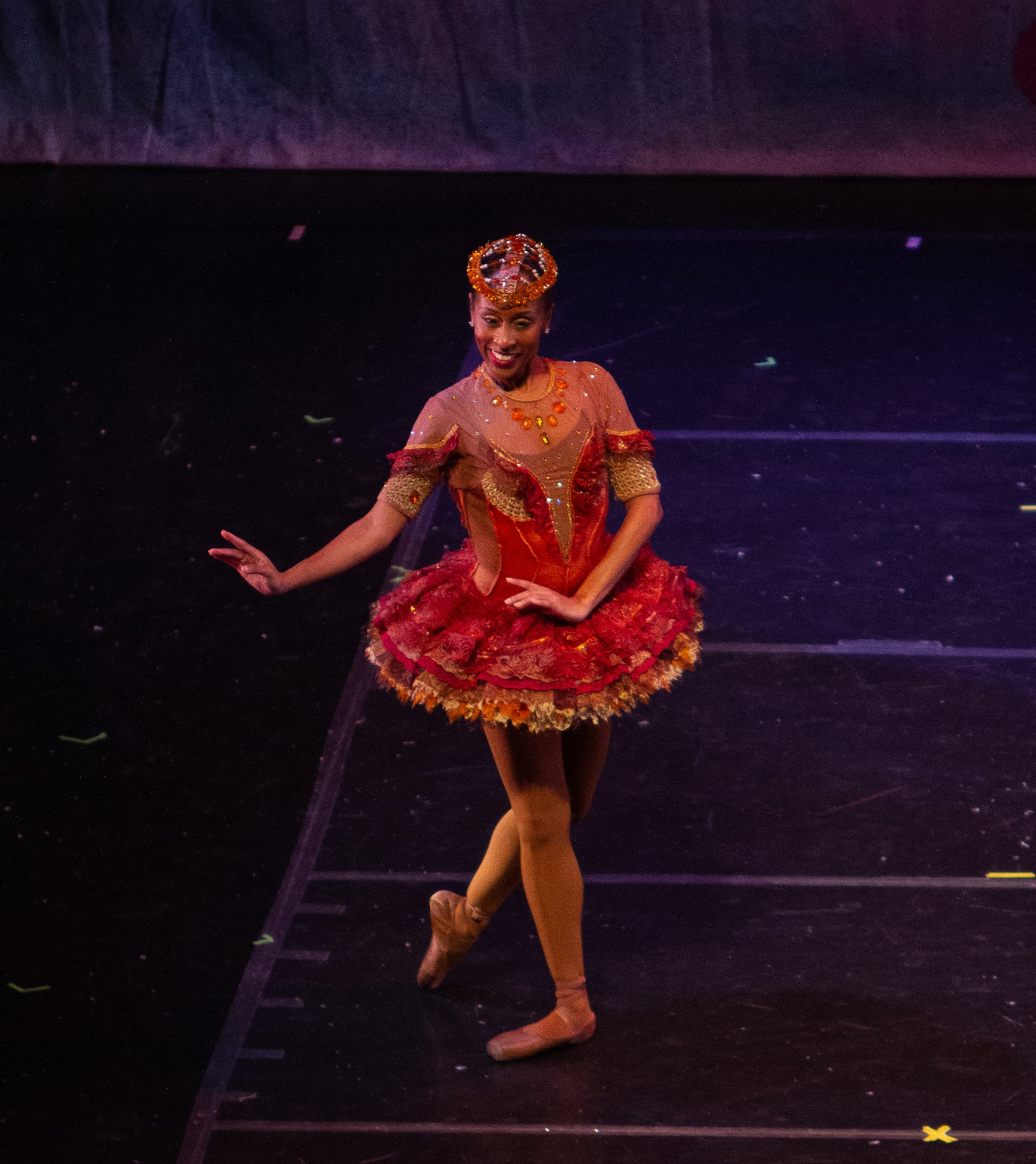 When Ballethnic Dance Company's Karla Tyson dances as Brown Sugar in "Urban Nutcracker," she plays on top of Tchaikovsky's music, adding "urban flavor" and a touch of flirtation to the classical steps. Courtesy of Sirk Photography.
