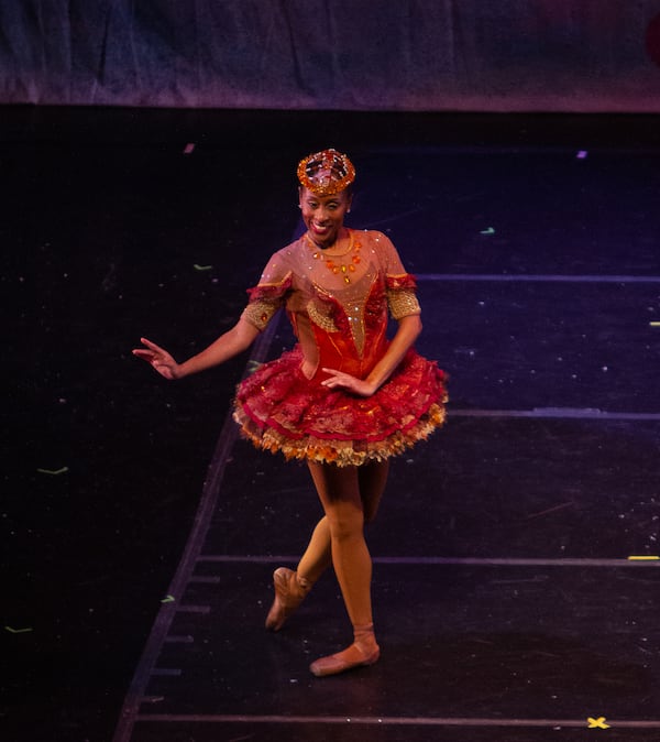 When Ballethnic Dance Company's Karla Tyson dances as Brown Sugar in "Urban Nutcracker," she plays on top of Tchaikovsky's music, adding "urban flavor" and a touch of flirtation to the classical steps. Courtesy of Sirk Photography.
