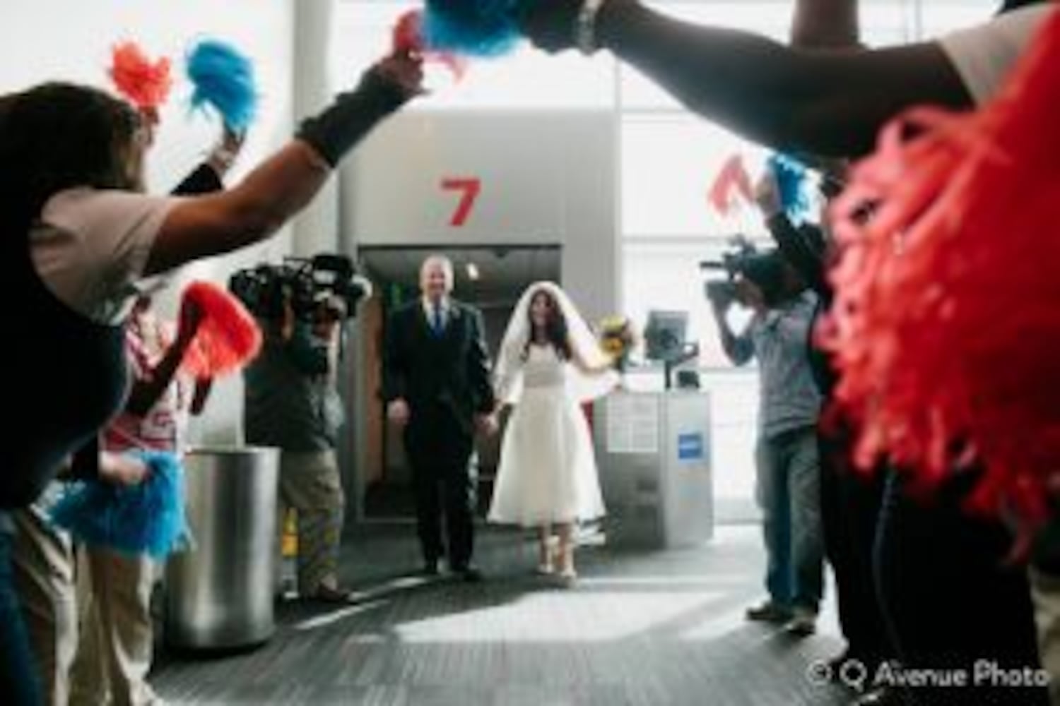 Love is in the air with airline weddings and engagements