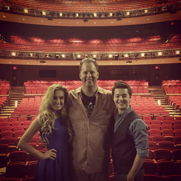 Broadway actor Shuler Hensely stopped by Cobb Energy Performing Arts Centre this week for a mock audition by 2015 Hensley Award winners McKenzie Kurtz of Milton High School and Nick Eibler of West Forsyth High School.