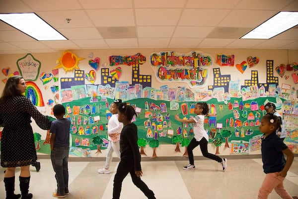 02/26/2020 -- Atlanta, Georgia -- Students walk through the hallway during at Harper-Archer Elementary School in Atlanta, Wednesday, February 26, 2020. (ALYSSA POINTER/ALYSSA.POINTER@AJC.COM)