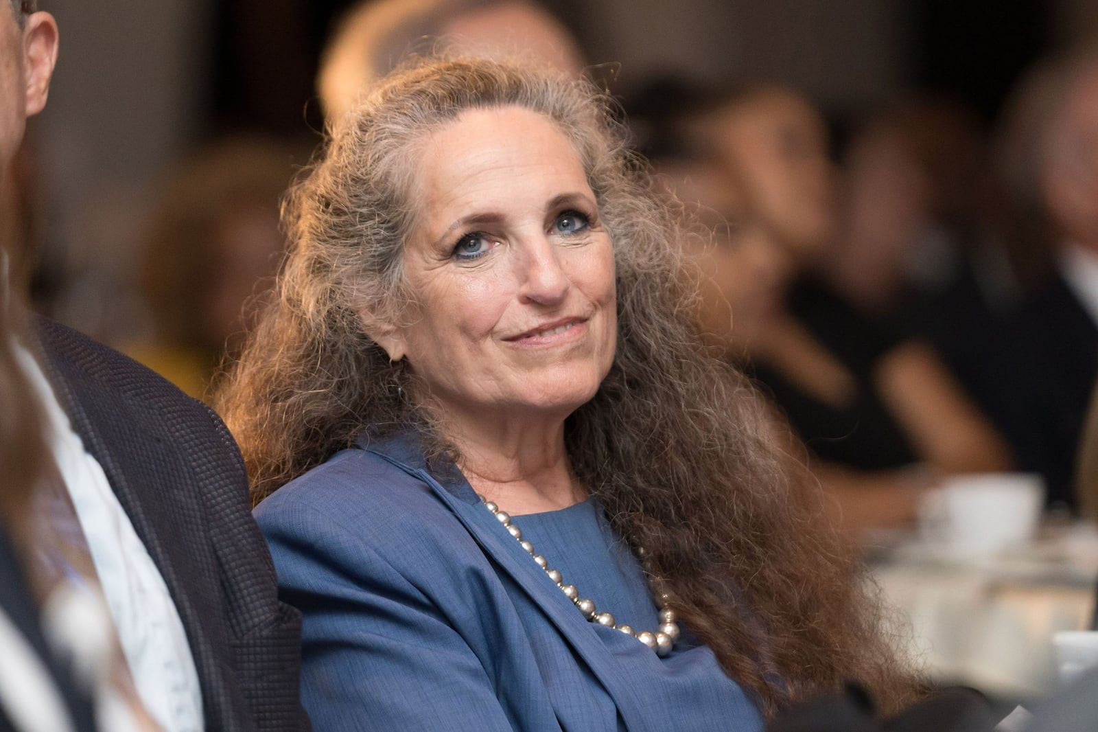 Maria Saporta awaiting induction of the Atlanta Press Club Hall of Fame on Monday, Oct. 28, 2024. She was on the board for more than 40 years and now runs SaportaReport. KRYS ALEX