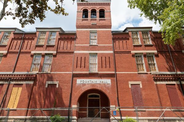 Fountain Hall on Morris Brown’s campus is pictured on Monday, August 15, 2022. (Arvin Temkar / arvin.temkar@ajc.com)