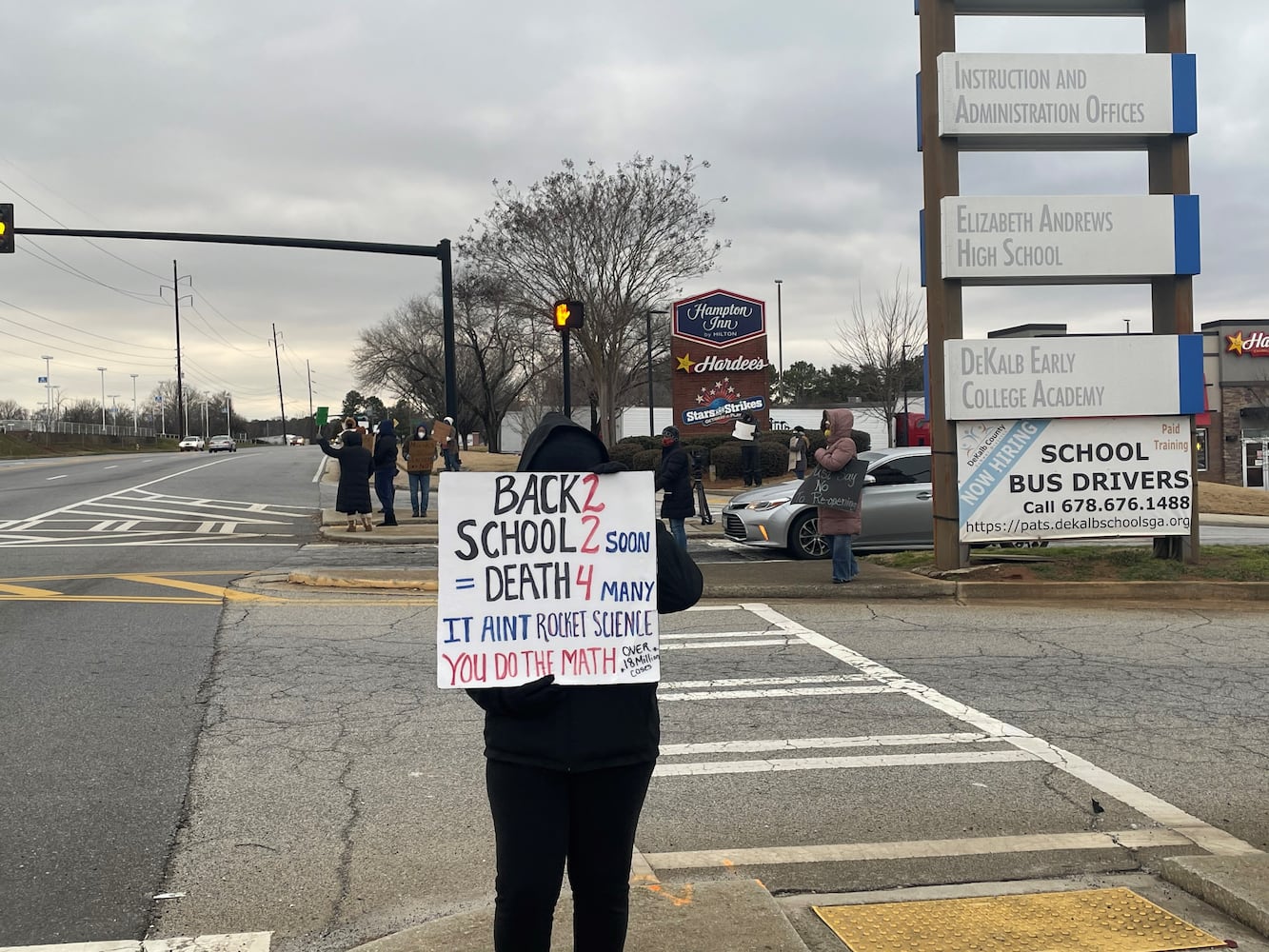 DeKalb teachers protest school reopening plans