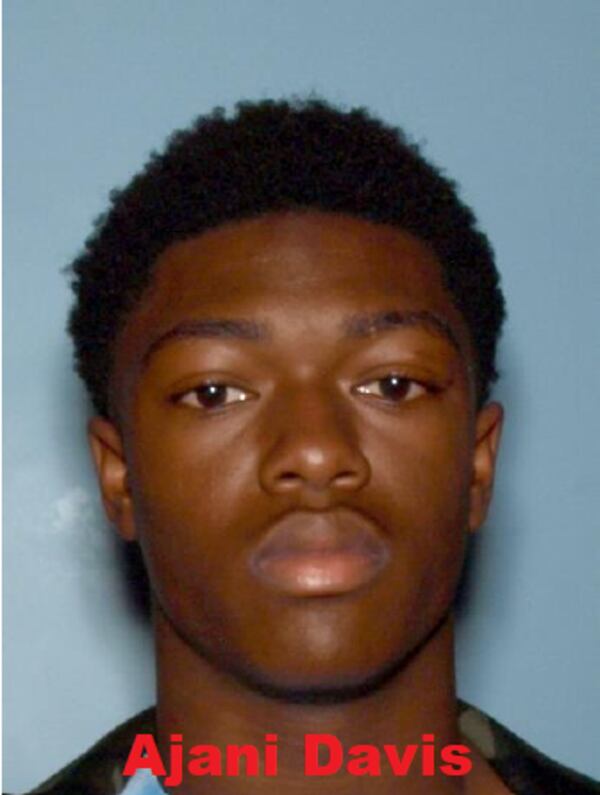 Ajani Davis was arrested by Savannah police in connection to a shots-fired incident at Oglethorpe Mall in July. (Image Savannah Police)