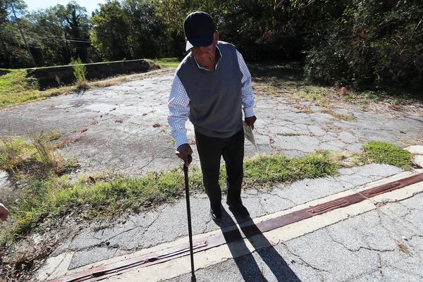 Charles Dowdell, 79, visits the site of Bussey’s Grocery where a large scale development is planned on Wednesday, October 23, 2019, in College Park. Curtis Compton/ccompton@ajc.com