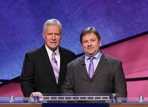 Mark Dawson of Chamblee with Alex Trebek. CREDIT: Jeopardy