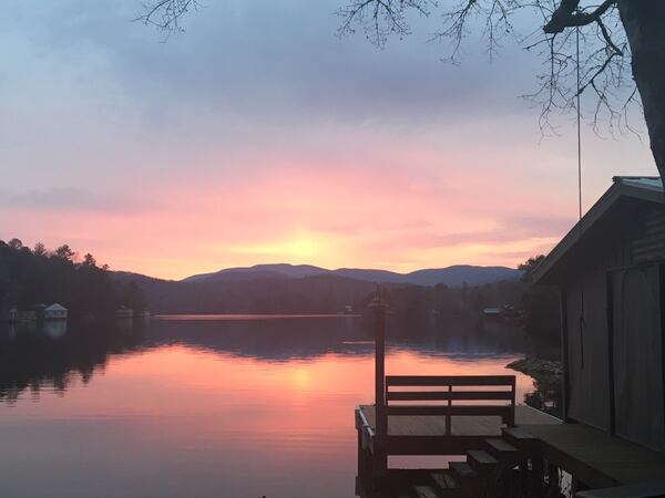 Matt Mitcham submitted this photo of a sunset from a dock at Lake Burton. With 2,800 acres and 62 miles of shoreline, Lake Burton is an excellent destination for water sports like boating, wakeboarding, tubing, water skiing and fishing, according to explorerabun.com. Lake Burton, located in Rabun County in northern Georgia, is the northernmost in a series of five lakes which comprise the Tallulah River Watershed. One of the first lakes in the United States to be created for power generation in 1920, the lake gets its name from the town of Burton, which is now below the lake’s surface.